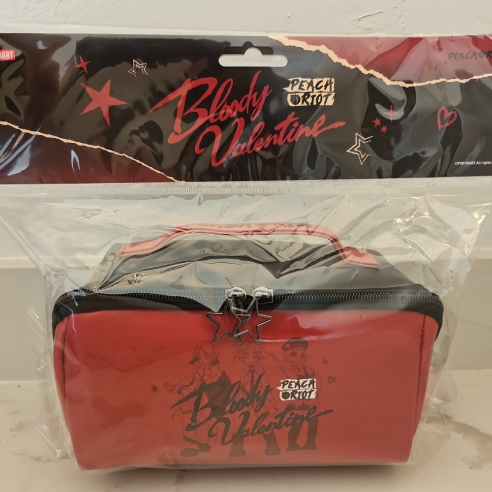 Pop Mart Peach Riot Bloody Valentine Cosmetic Bag